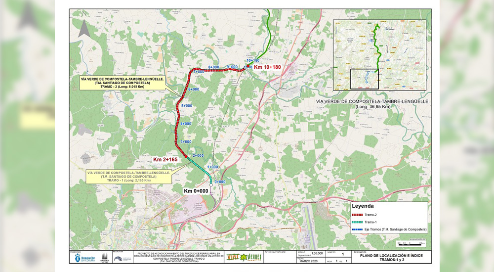 La Fundación redacta el proyecto constructivo de dos nuevos tramos para unir la Vía Verde de Compostela-Tambre-Lengüelle con Santiago La Fundación redacta el proyecto constructivo de dos nuevos tramos para unir la Vía Verde de Compostela-Tambre-Lengüelle con Santiago